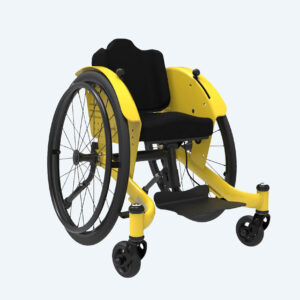 Kiddo wheelchair in yellow