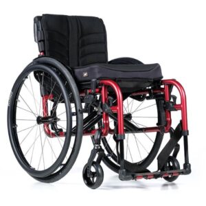 Quickie QS5 X folding wheelchair side view 1