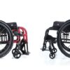 Quickie QS5 X folding wheelchair model variations facing eachother